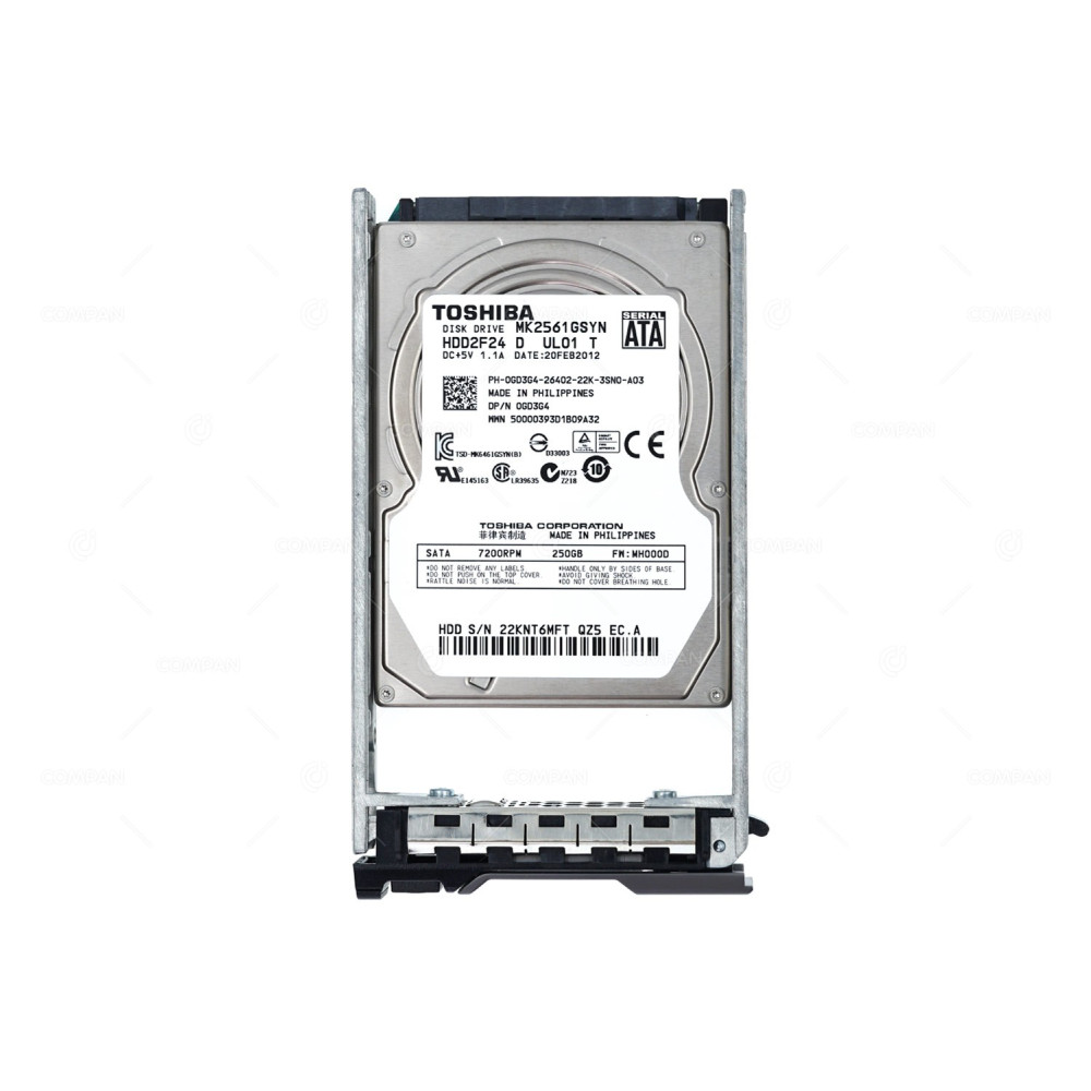 GD3G4 DELL HDD 250GB 7.2K SATA 3G 2.5" SFF HOT-SWAP